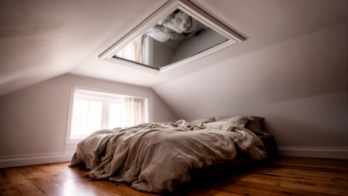 montaż lustra na suficie