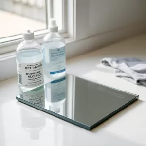 Czym odtłuścić lustro przed klejeniem