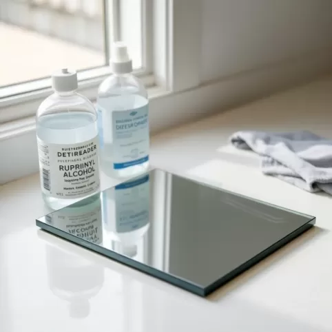 Czym odtłuścić lustro przed klejeniem