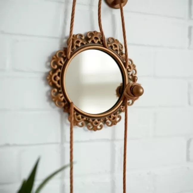 Jak powiesić lustro na sznurku