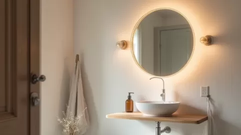 jaki kinkiet nad okrągłe lustro