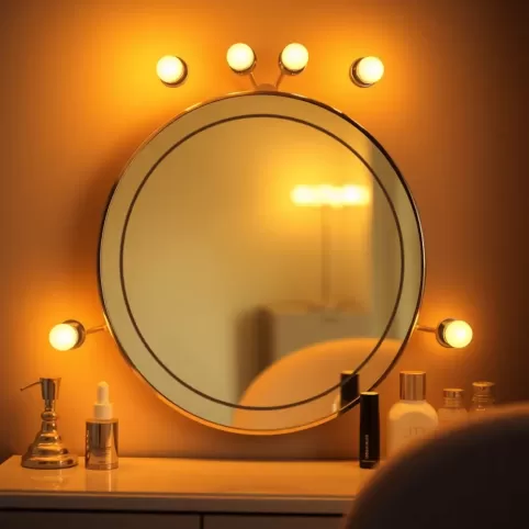 Lustro do toaletki półokrągłe